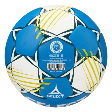 Мяч ганд. SELECT HB FORCE DB V25, 1622858205, Senior (р.3), EHF Appr,ПУ, гибр.сш., сине-белый за 8&nbsp;438.80 ₽ купить в Астрахани