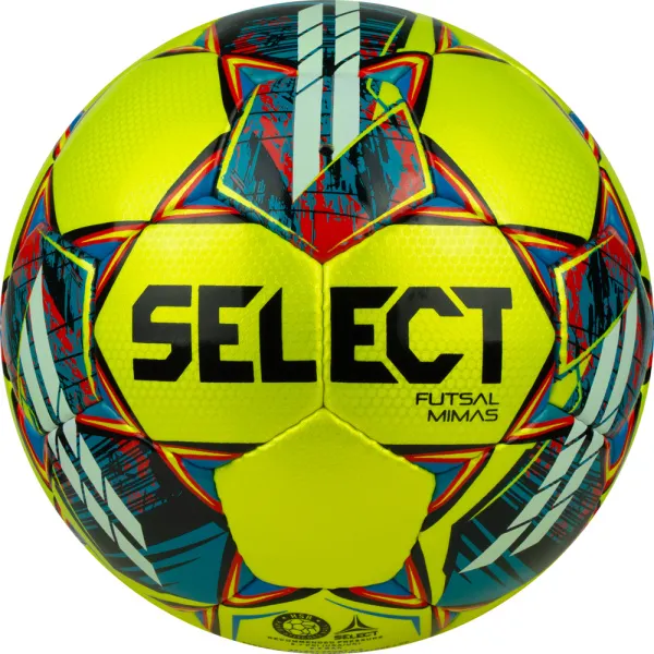 Мяч футзал. SELECT Futsal Mimas, 1053460550, р.4,FIFA Basic, 32 пан, гл.ПУ, руч.сш, жел-сине-красный за 6&nbsp;303.60 ₽ в Астрахани