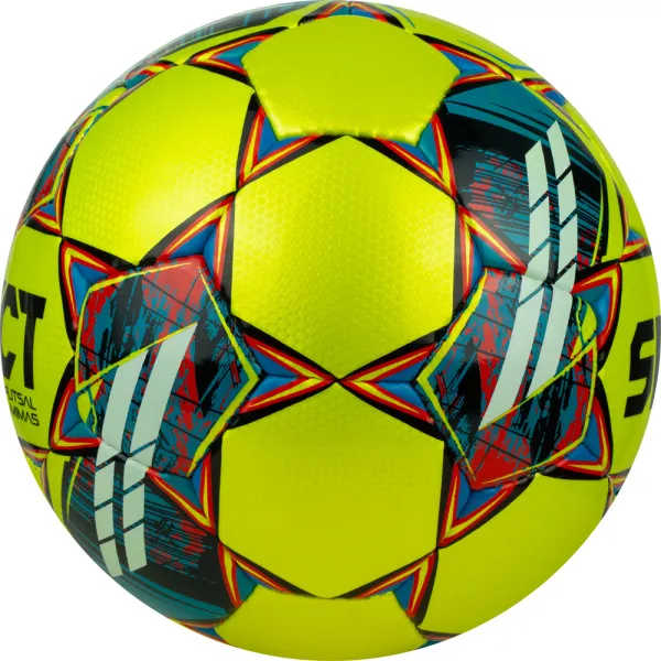 Мяч футзал. SELECT Futsal Mimas, 1053460550, р.4,FIFA Basic, 32 пан, гл.ПУ, руч.сш, жел-сине-красный за 6&nbsp;303.60 ₽ в Астрахани