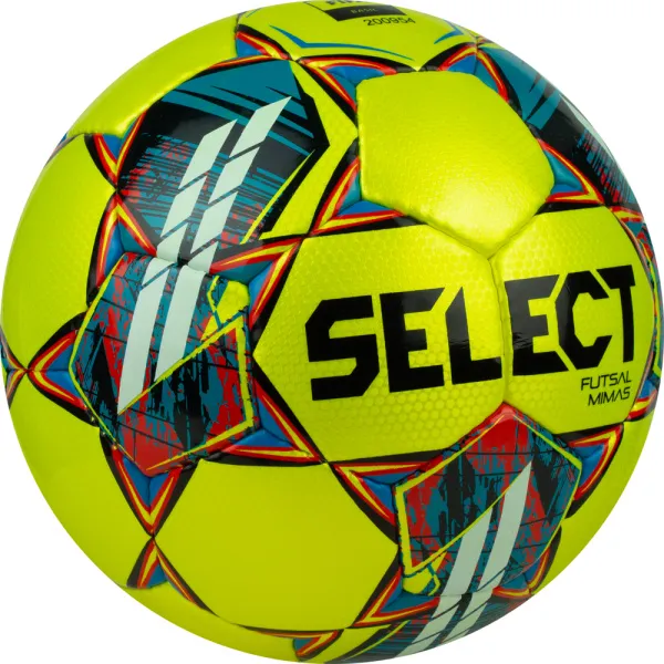 Мяч футзал. SELECT Futsal Mimas, 1053460550, р.4,FIFA Basic, 32 пан, гл.ПУ, руч.сш, жел-сине-красный за 6&nbsp;303.60 ₽ в Астрахани