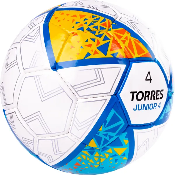 Мяч футб. TORRES Junior-4, F323804, р.4,глянц.ПУ, 4 сл, 32п, руч.сш, бел-жел-гол за 2&nbsp;070.60 ₽ в Астрахани
