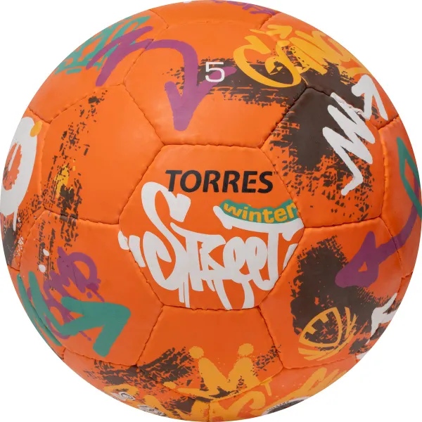 Мяч футб. TORRES Winter Street, F023285, р.5, 32 пан, рез, 4 подкл. слоя, руч. сшив,оранж-мультик. за 2&nbsp;713.20 ₽ в Астрахани